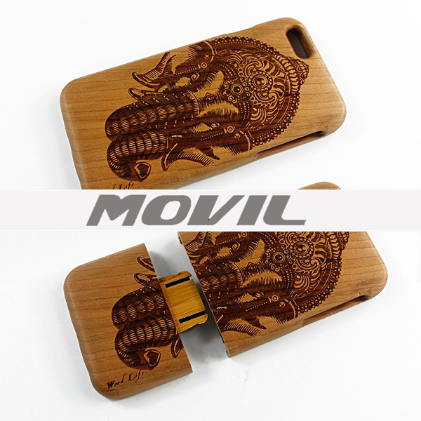 NP-2385 Funda de auténtica madera de bambú para iPhone 6-1